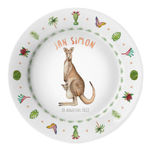 Load image into Gallery viewer, Children&#39;s dinner plate alpaca with name
