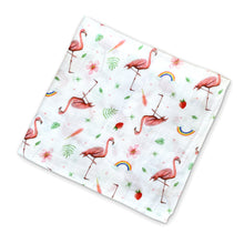 Load image into Gallery viewer, Hydrofiele doek XL met flamingo print voor baby
