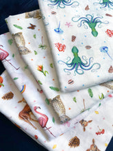 Load image into Gallery viewer, Baby muslin swaddle XL blanket octopus - 120cm
