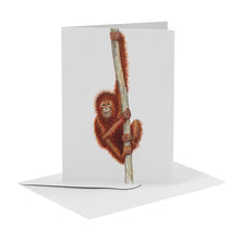 Load image into Gallery viewer, blanco wenskaart met aap
