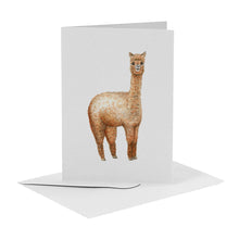 Load image into Gallery viewer, blanco wenskaart met alpaca
