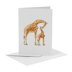 blanco wenskaart met giraf