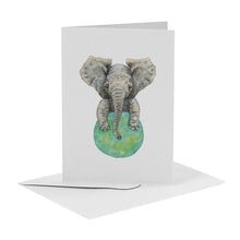 Load image into Gallery viewer, blanco wenskaart met olifant
