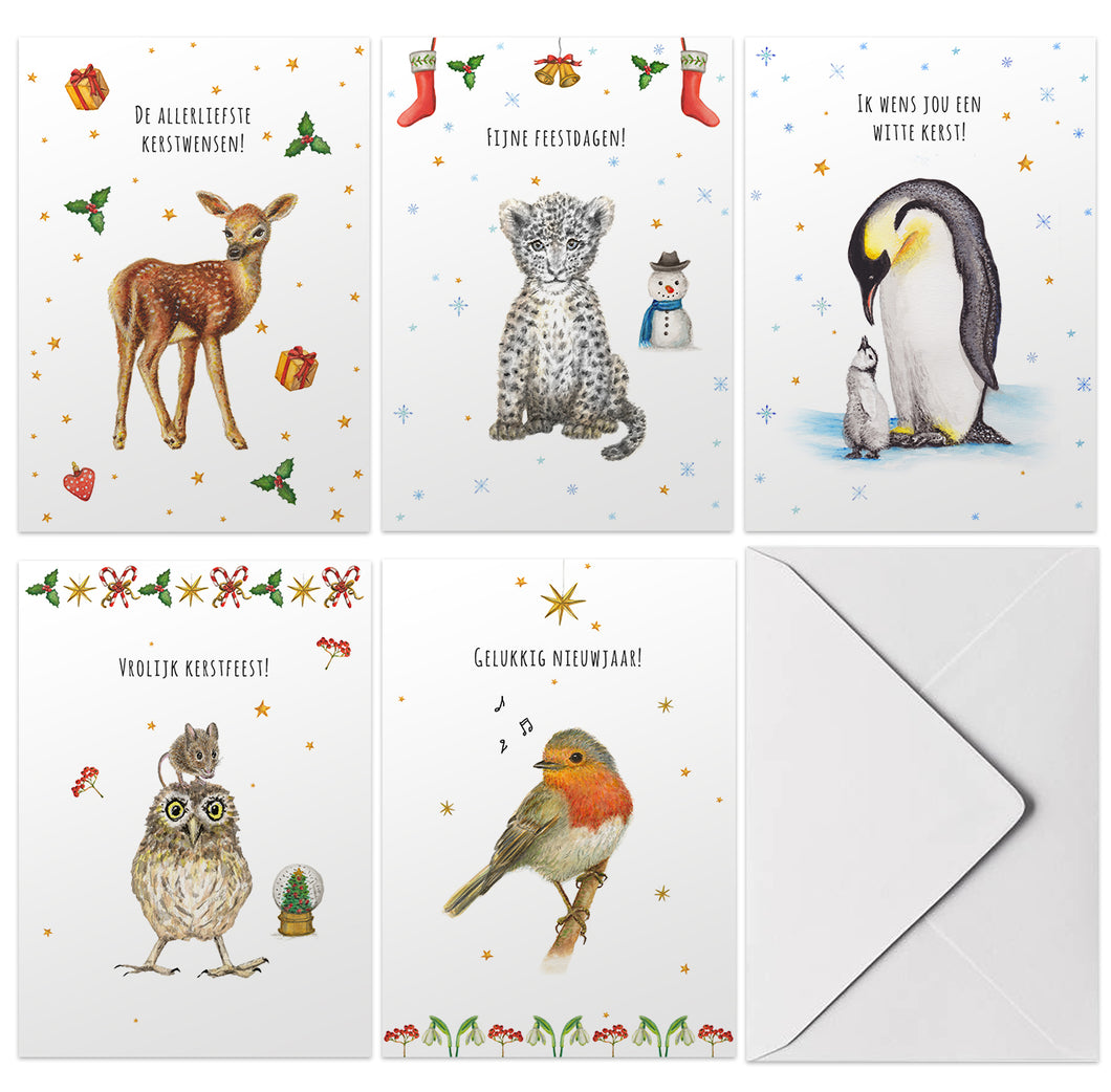 20 Christmas cards Dutch with envelope
