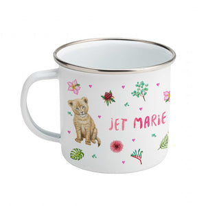 Enamel mug koala lion rabbit custom with name