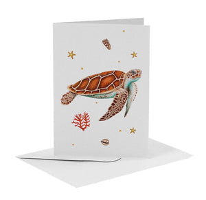 10 greeting cards sea creatures with envelope