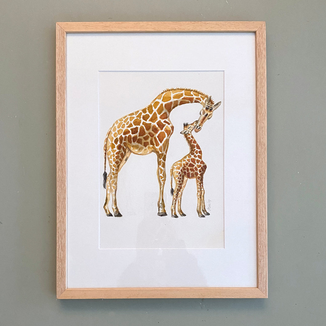 Original watercolour giraffes
