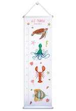 Load image into Gallery viewer, Personalised growth chart sea animals with name
