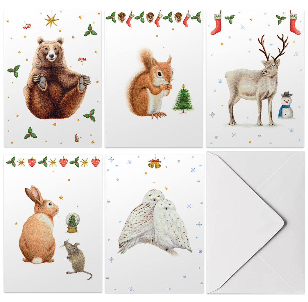 20 Christmas cards blank with envelope